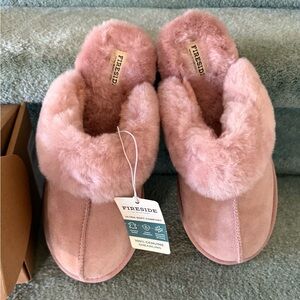 Dearfoams Women's Fireside Sydney Shearling Scuff Slipper S9